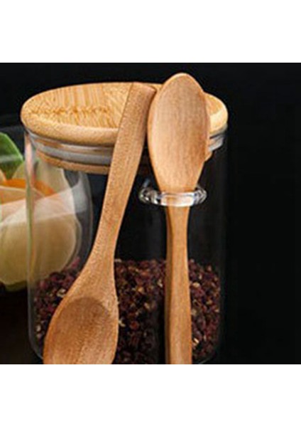 Mutfak Depolama Için Bambu Kapaklı ve Kaşık Kavanozlu 2 Adet (Yurt Dışından) indirimleri