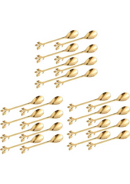 Dondurma Çay Karıştırma Kaşıkları Retro Tatlı Demitasse Espresso Kaşık Çatal Bıçak Takımı Mutfak Sofra 1 Set 24 Parça (Yurt Dışından)