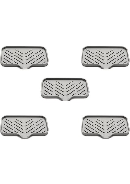 4x Silikon Mutfak Sabunu Tepsisi, Lavabo Tepsisi Drenaj Sünger Rafı, Lavabo Depolama Tepsisi, Sünger Sabunluk Scrubber Için Kullanılan (Yurt Dışından)