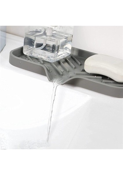 4x Silikon Mutfak Sabunu Tepsisi, Lavabo Tepsisi Drenaj Sünger Rafı, Lavabo Depolama Tepsisi, Sünger Sabunluk Scrubber Için Kullanılan (Yurt Dışından) fırsatları