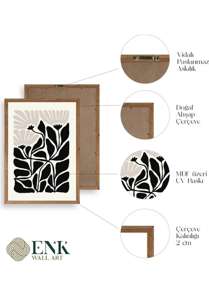 Çiçek Ahşap Çerçeveli Tablo 17 x 23 fırsatları