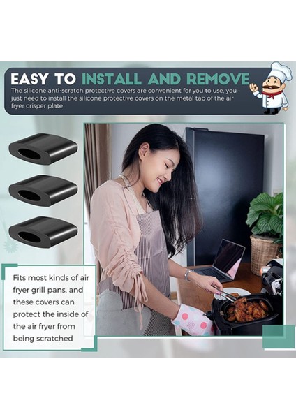 20 Adet Hava Fritöz Kauçuk Tamponlar Hava Fritöz Parçaları Çizilmez Koruyucu Kapaklar Airfryer Izgara Tavası Mutfak Pişirme (Yurt Dışından) fiyatları