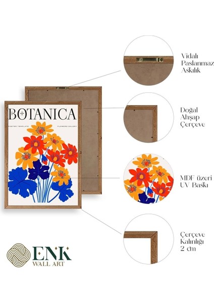 Çiçekler Ahşap Çerçeveli Tablo 50 x 70 fırsatları