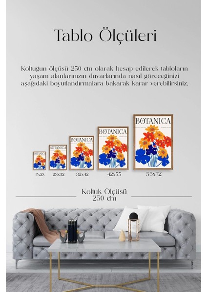 Çiçekler Ahşap Çerçeveli Tablo 50 x 70 indirimleri