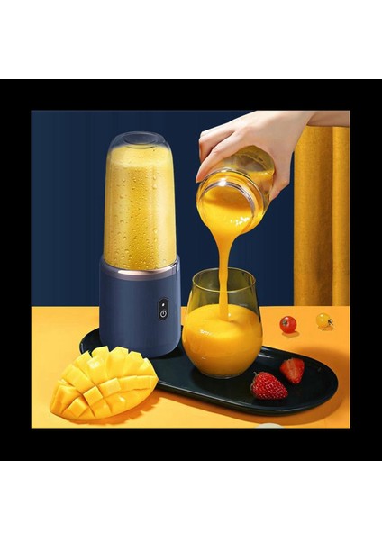 6 Bıçaklı Taşınabilir Meyve Sıkacağı Bardağı Sıkacağı Meyve Fincan Otomatik Küçük Elektrikli Meyve Sıkacağı Smoothie Blenderı Mutfak Robotu, Bir (Yurt Dışından) modelleri