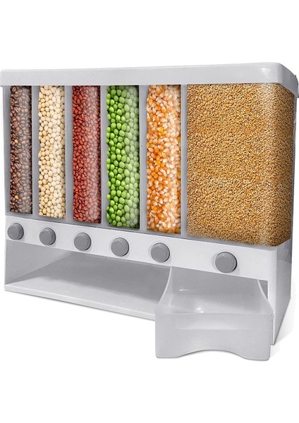 Kuru Gıda Dispenseri Tahıl Kabı-Pirinç Dispenseri 22 Kiloluk Kiler ve Mutfak Saklama Kovası (Beyaz) (Yurt Dışından)