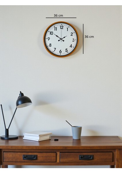 Zentime 36 cm Turuncu Dekoratif Duvar Saati indirimleri