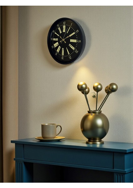 Zentime 36 cm Siyah Dekoratif Duvar Saati fırsatları