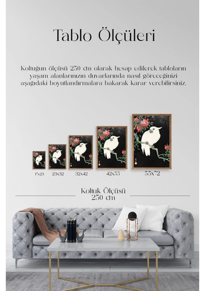 Ohara Koson Ahşap Çerçeveli Tablo 50 x 70 indirimleri