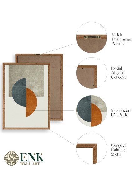 Manzara Üçlü Ahşap Çerçeveli Tablo 30 x 42 fırsatları