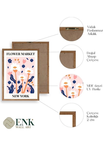 Çiçek Ahşap Çerçeveli Tablo 23 x 30 fırsatları