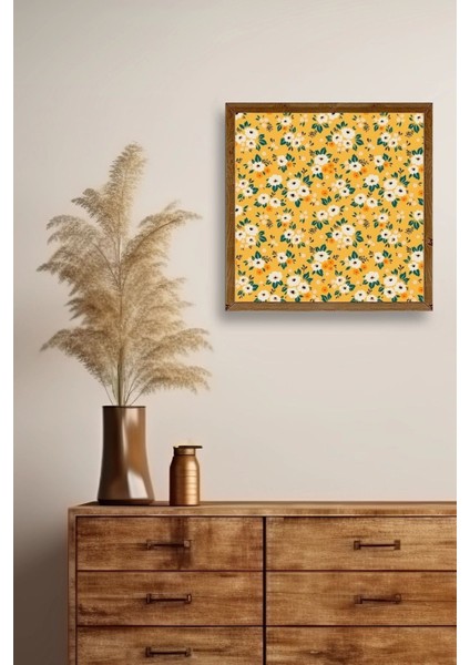 Çiçek Ahşap Çerçeveli Tablo 23 x 23 fiyatları