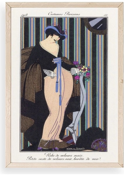 Costume Parisiens Ahşap Çerçeveli Tablo 30 x 42