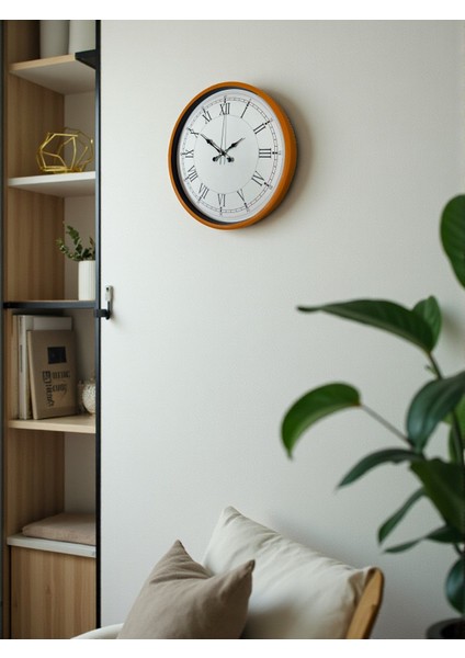 Zentime 36 cm Turuncu Dekoratif Duvar Saati fırsatları