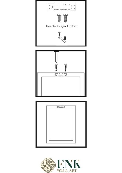 Motto Ahşap Çerçeveli Tablo 23 x 30