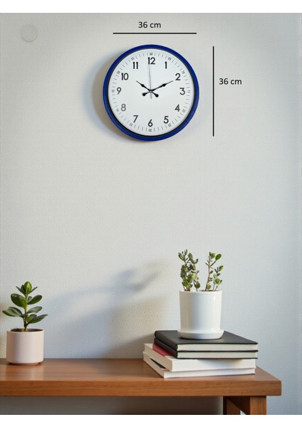 Zentime 36 cm Lacivert Dekoratif Duvar Saati indirimleri