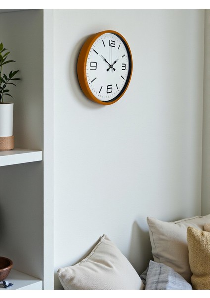 Zentime 36 cm Turuncu Dekoratif Duvar Saati modelleri