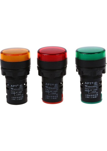 Kırmızı Sarı-Yeşil Işık Lambası 22 mm LED Pilot Ekran Paneli Ac 220 V 15 Pcs (Yurt Dışından) fiyatları