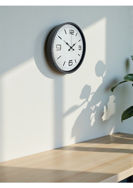 Zentime 36 cm Gri Dekoratif Duvar Saati modelleri