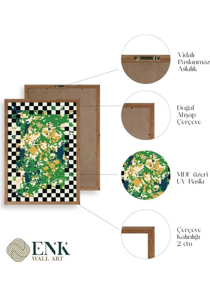 Desen Ahşap Çerçeveli Tablo 50 x 70 fırsatları