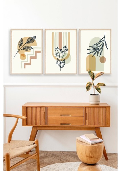 Manzara Üçlü Ahşap Çerçeveli Tablo 23 x 30 modelleri