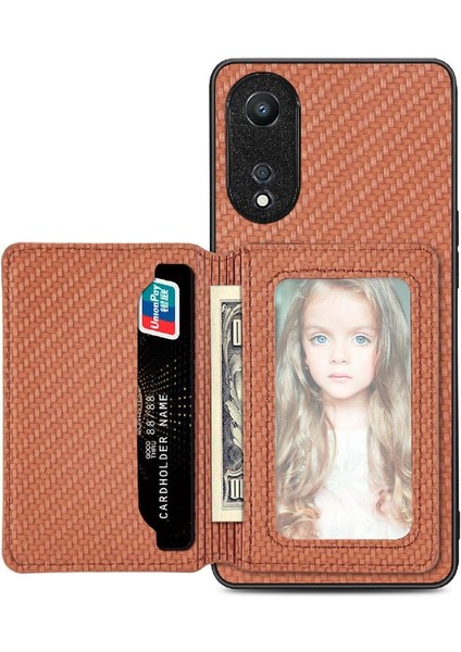 Oppo A78 Için Kılıf Standı Fonksiyonu Manyetik Kart Tutucu Komple Kamera (Yurt Dışından)