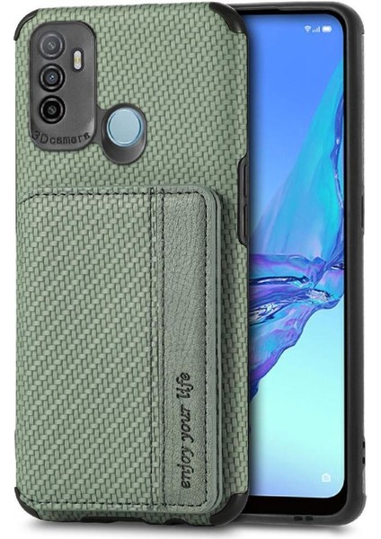 Oppo A53/A32 Stand Fonksiyonu Rfıd Engelleme Manyetik Kart Tutucu Için Kılıf (Yurt Dışından) fırsatları