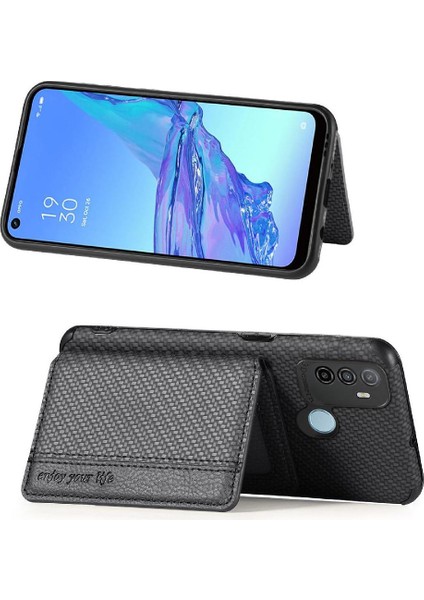 Oppo A53/A32 Stand Fonksiyonu Rfıd Engelleme Manyetik Kart Tutucu Için Kılıf (Yurt Dışından) fiyatları