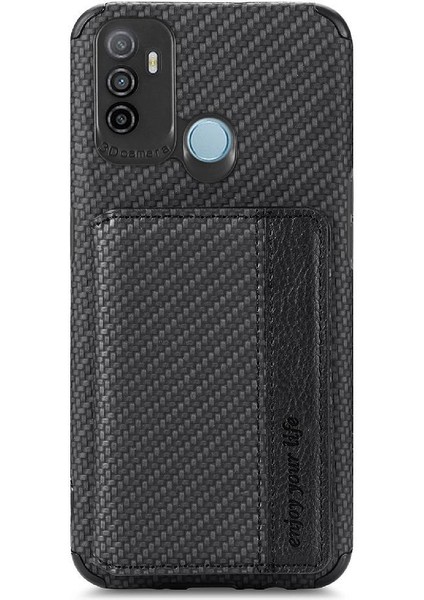 Oppo A53/A32 Stand Fonksiyonu Rfıd Engelleme Manyetik Kart Tutucu Için Kılıf (Yurt Dışından) fırsatları