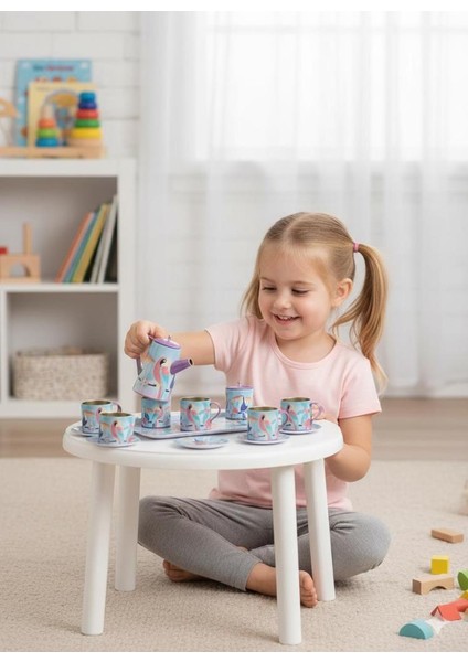 Metal 14 Parça Mavi Çantalı Eğitici Evcilik Oyuncak Çay Fincan Seti fiyatları