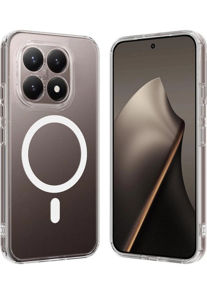 Xiaomi 15T Kılıf Magsafe Özellikli Sararmaz Kristal Sert Kapak Şeffaf modelleri