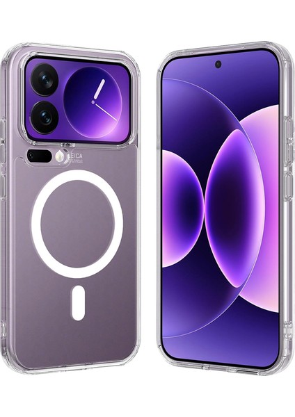 Xiaomi 17 Pro Max Kılıf Magsafe Özellikli Sararmaz Kristal Sert Kapak Şeffaf modelleri