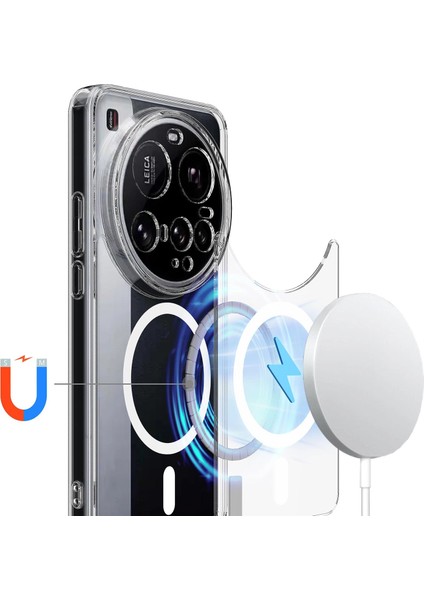 Xiaomi 15 Ultra Kılıf Magsafe Özellikli Sararmaz Kristal Sert Kapak Şeffaf modelleri