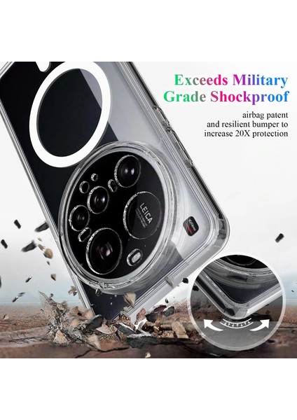 Xiaomi 15 Ultra Kılıf Magsafe Özellikli Sararmaz Kristal Sert Kapak Şeffaf indirimleri