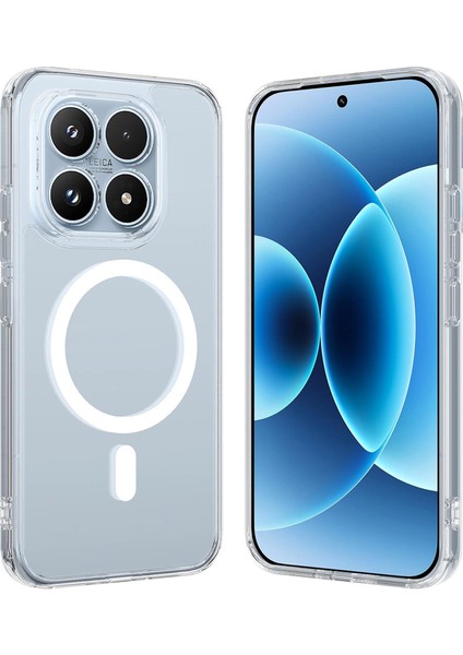 Xiaomi 17 Kılıf Magsafe Özellikli Sararmaz Kristal Sert Kapak Şeffaf modelleri