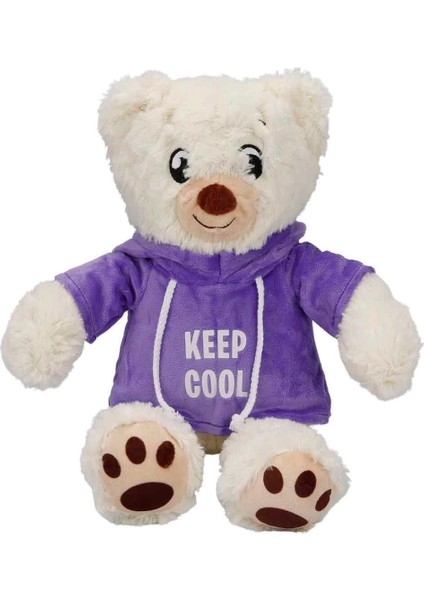 Kapşonlu Peluş Ayı 30 Cm.