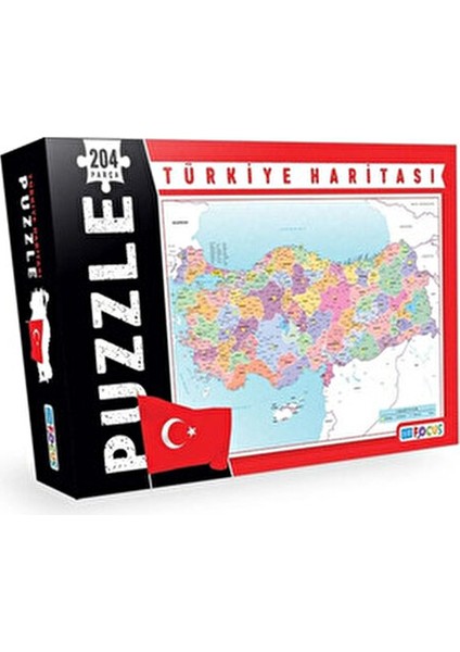 Türkiye Haritası 204 Parça Kutulu Puzzle Eğitici ve Eğlenceli Oyun Deneyimi fiyatları
