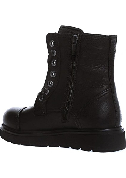 Tums New Kadın Siyah Baskılı Deri Bot