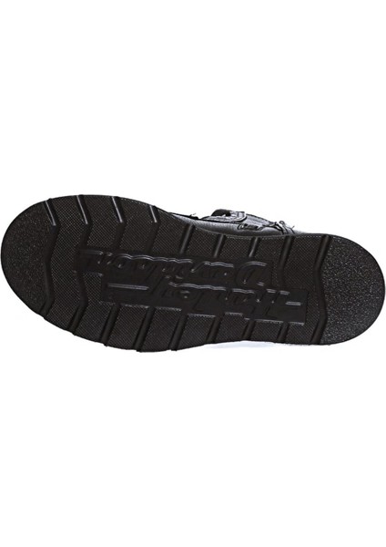 Tums New Kadın Siyah Baskılı Deri Bot