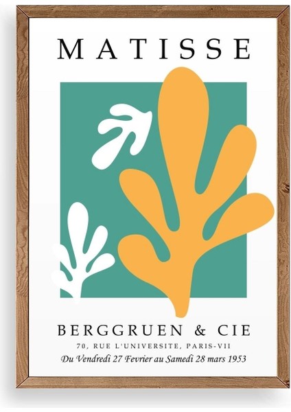 Soyut Ahşap Çerçeveli Tablo 17 x 23