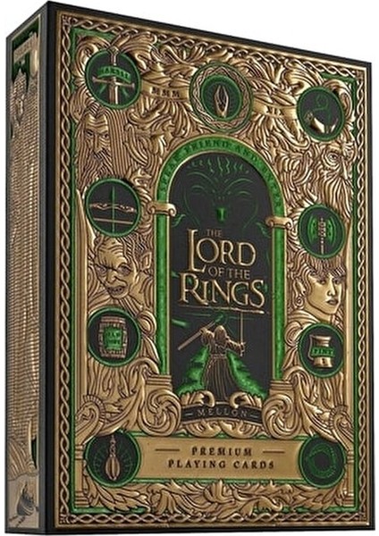 The Lord Of The Rings Koleksiyonluk Oyun Kağıdı Kartları Destesi Altın Zümrüt Yeşil