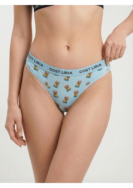 -Cute Dog Desenli Kadın String Külot fırsatları
