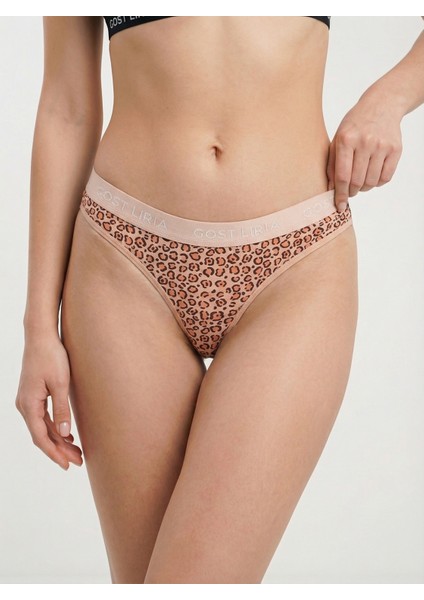 -Leopard Desenli Kadın String Külot fırsatları