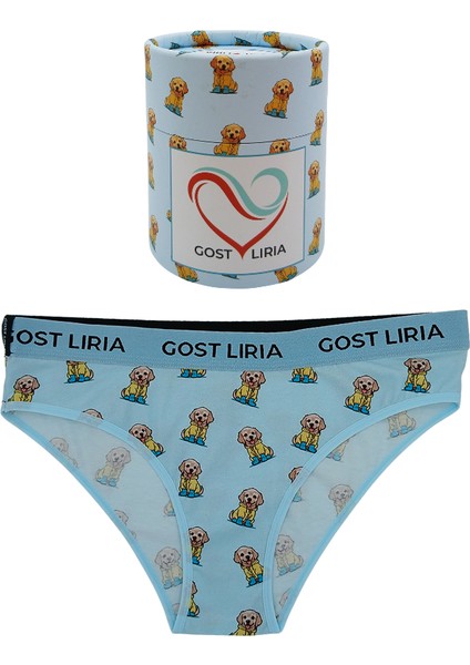 - Cute Dog Desenli Kadın Slip Külot