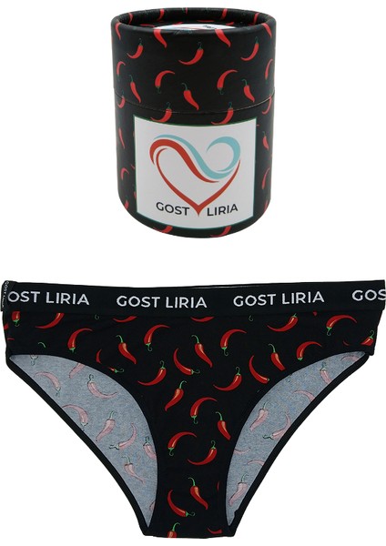- Pepper Desenli Kadın Slip Külot