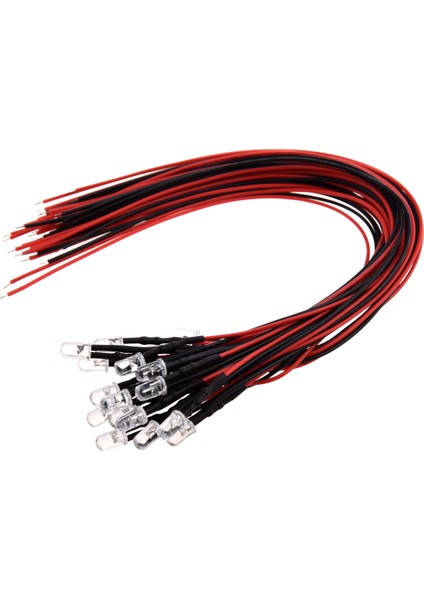 20 x 5mm Mavi LED Lamba Işık Seti Önceden Kablolu 12V Dc 25CM (Yurt Dışından) fiyatları