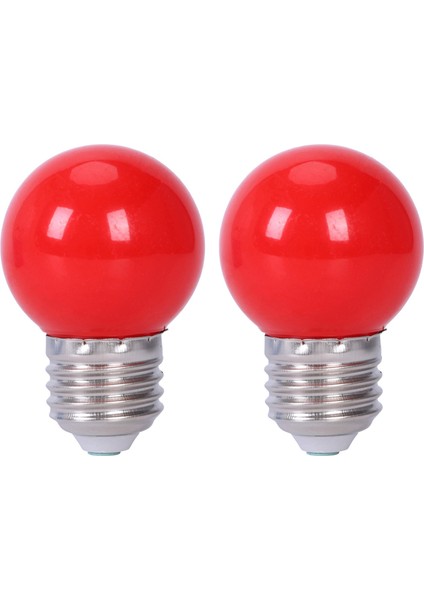 2x E27 3W 6 Smd LED Enerji Tasarrufu Küresel Ampul Lambası Ac 110-240V Kırmızı (Yurt Dışından)