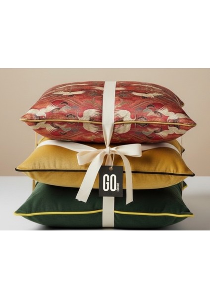 Turna Kuşu, Parlak Kadife Kırlent Kılıfı fırsatları