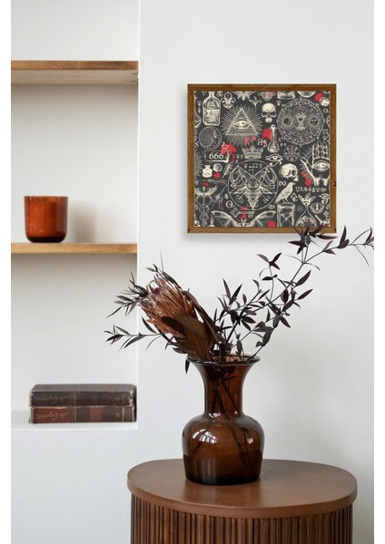 666 Ahşap Çerçeveli Tablo 50 x 50 modelleri