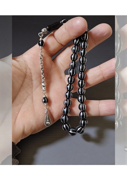 Karpuz Dilim Işlemeli 8 Li Yarma Işlemeli Gürcistan Oltu Tesbih modelleri